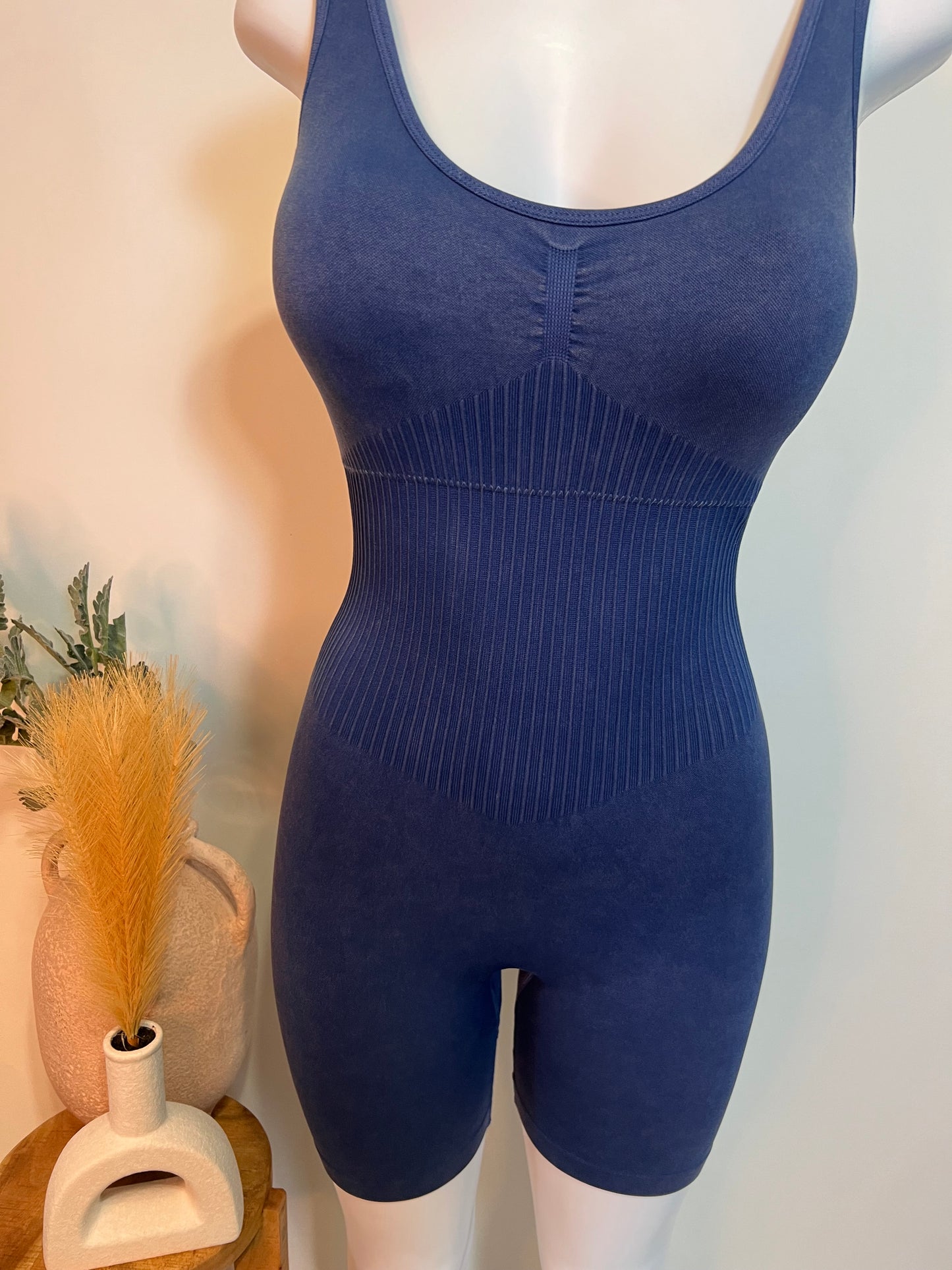Snatching blue romper