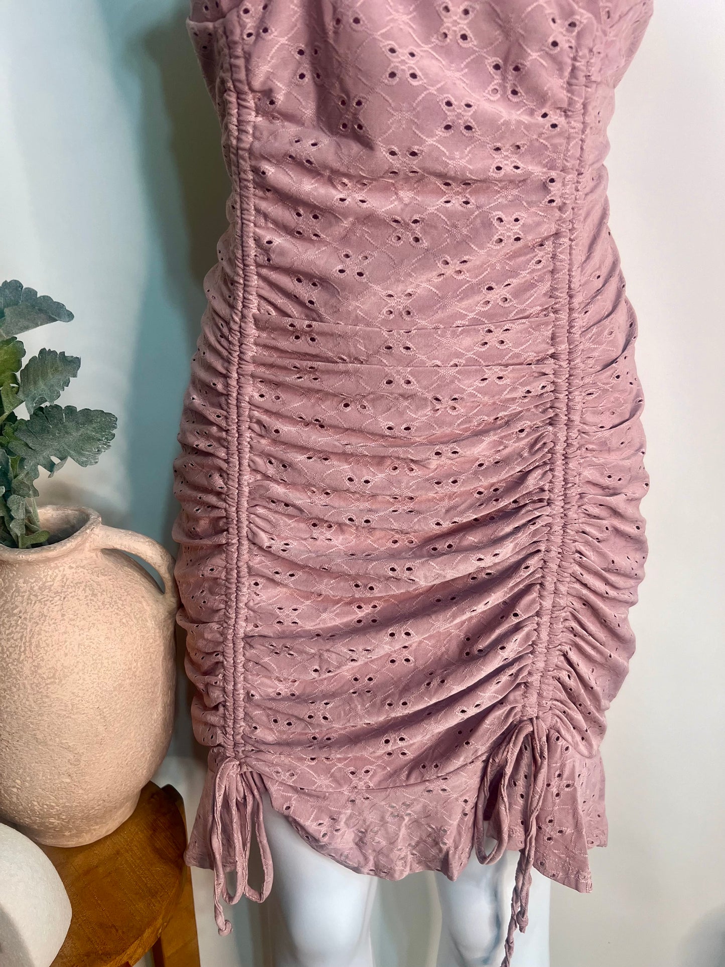 Pink lace dress