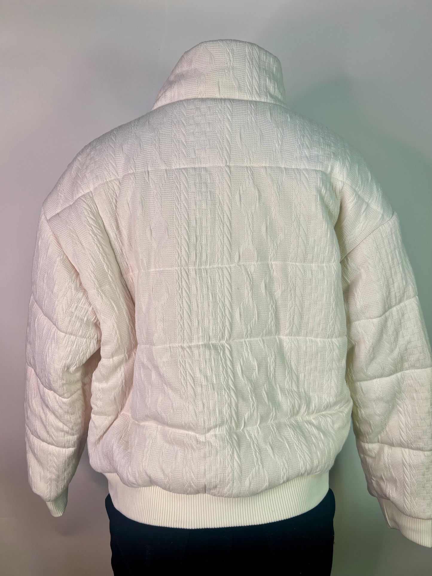 Cream puffer jacket
