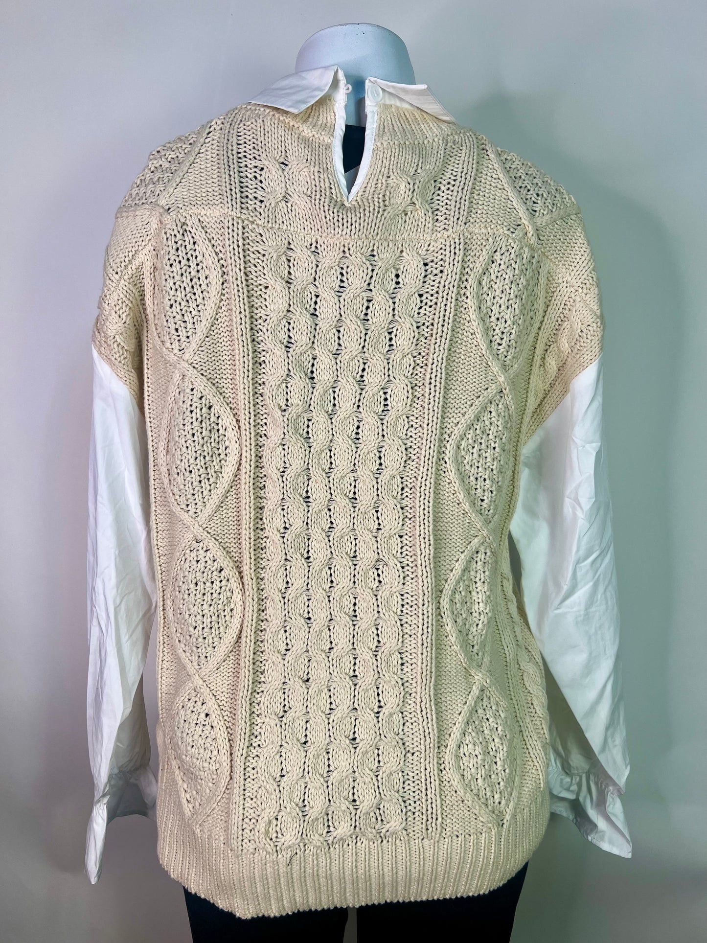 Cream shirt sweater