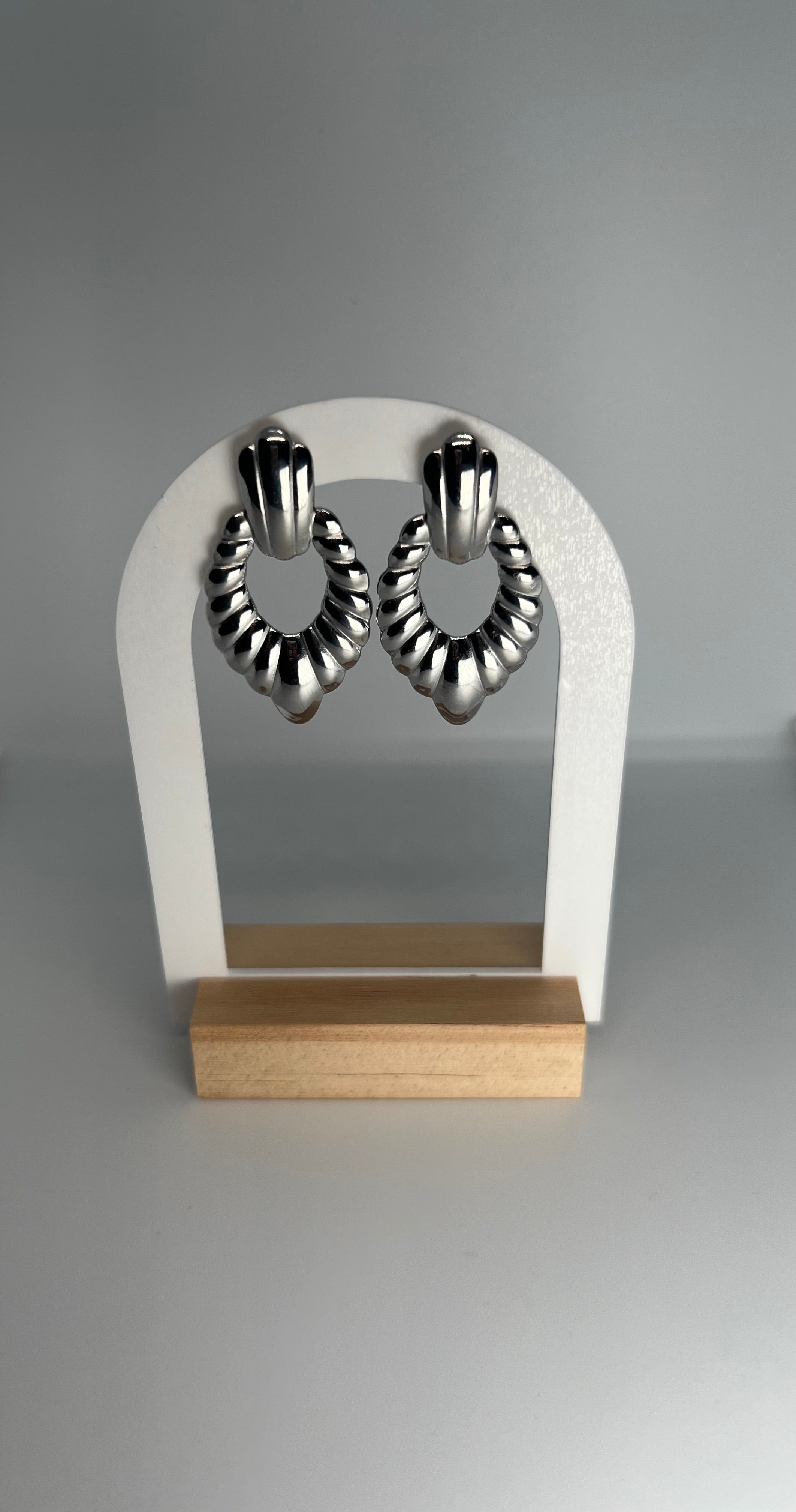 Stainless steel shell earrings