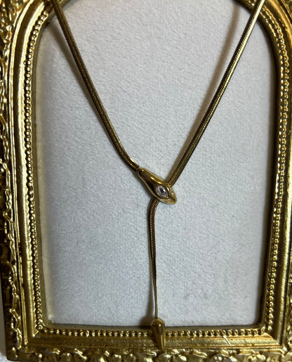 Gold snake necklace