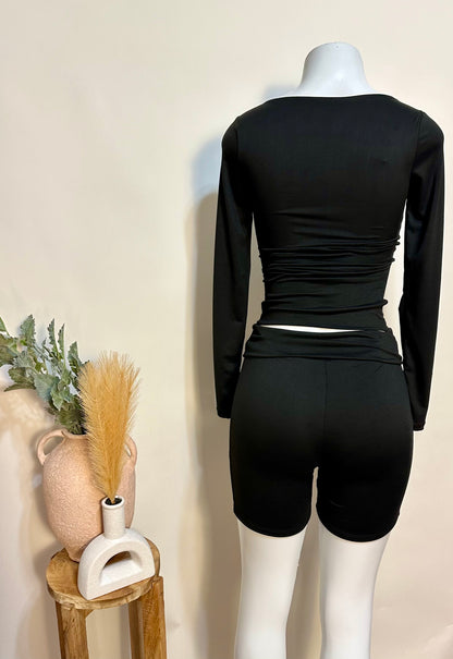 Long sleve short set