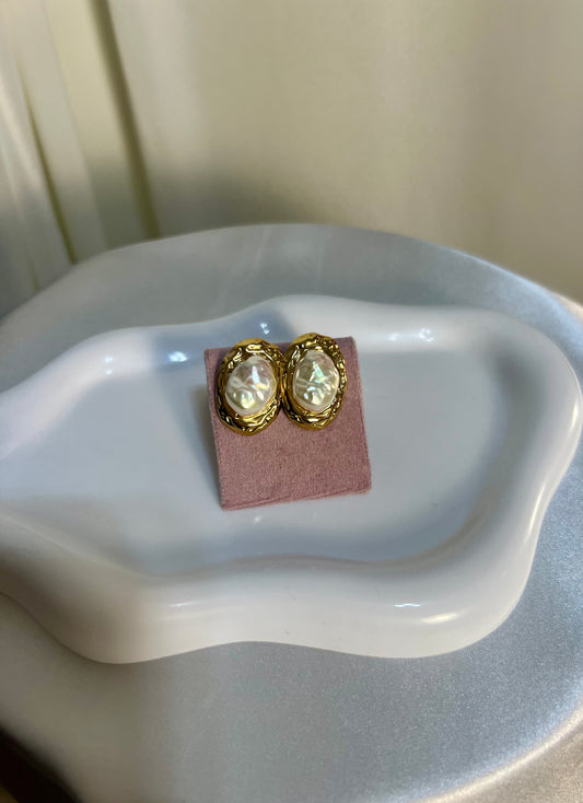 Pearl sterling silver earrings