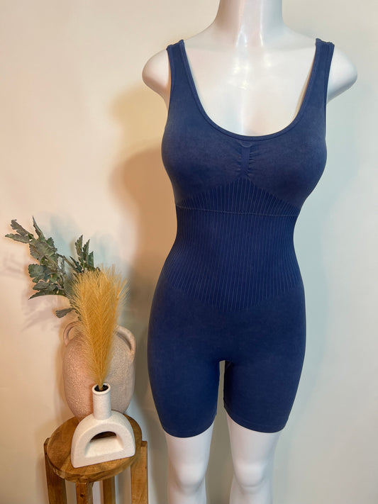 Snatching blue romper