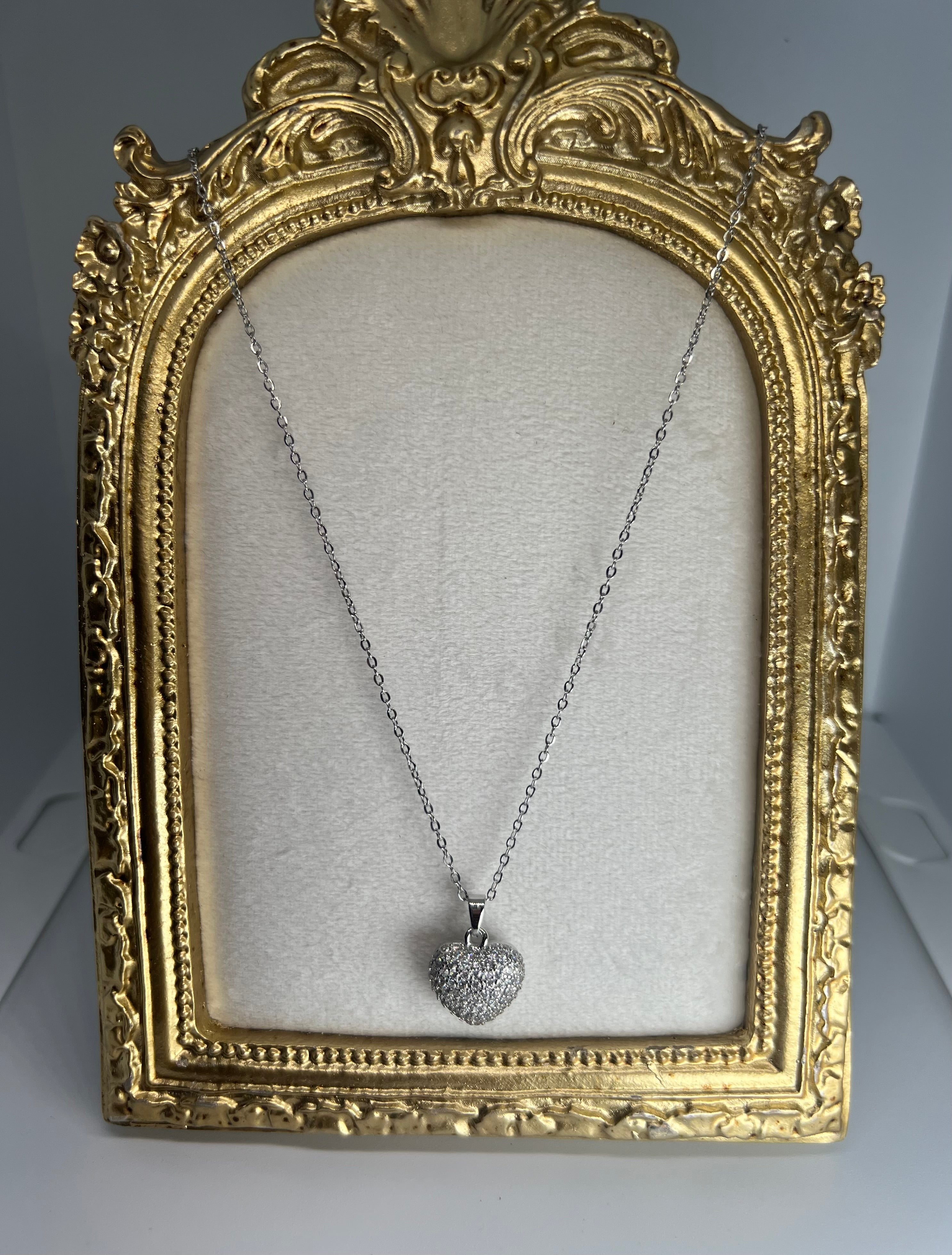 Silver heart necklace