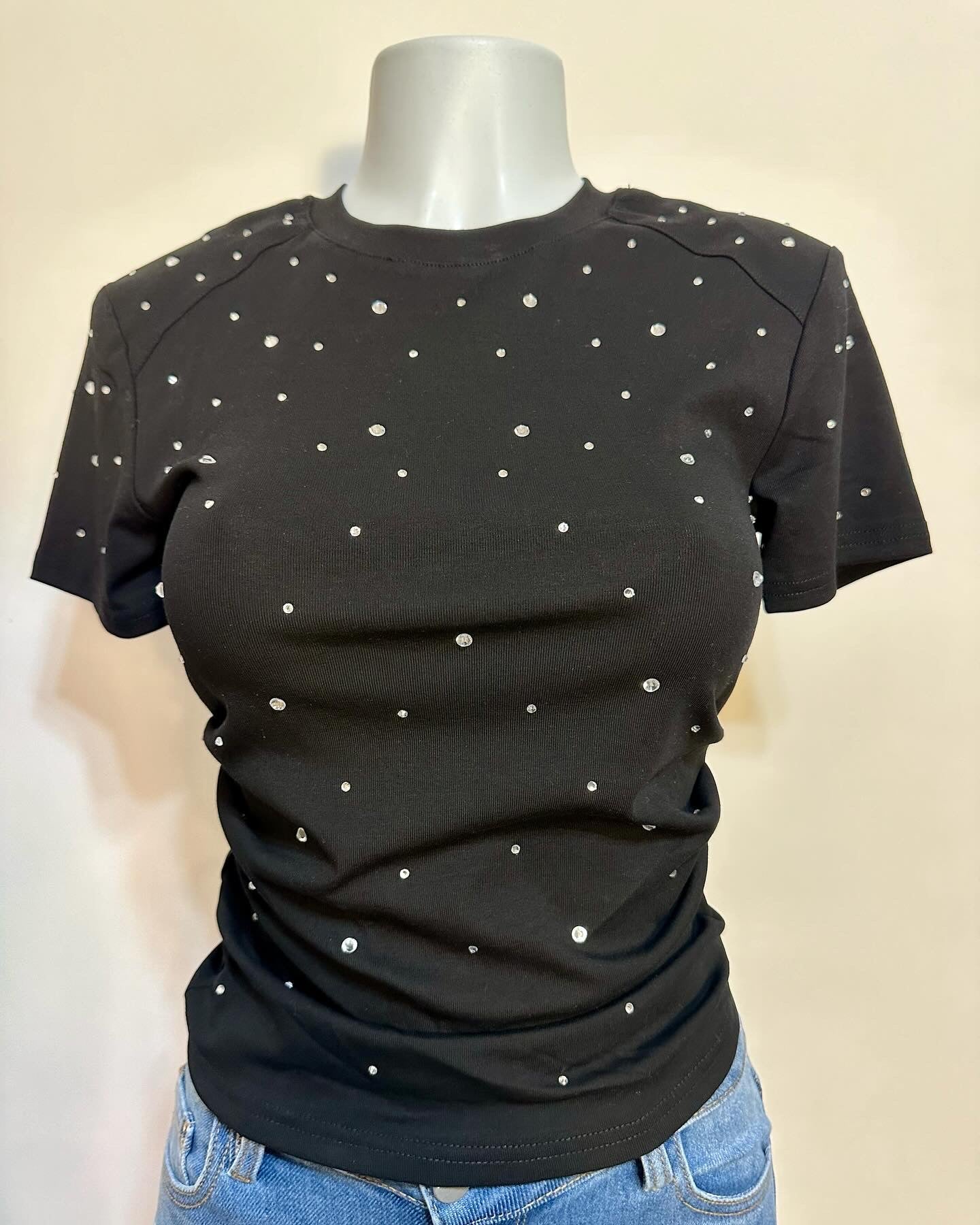 Rhinestone black top