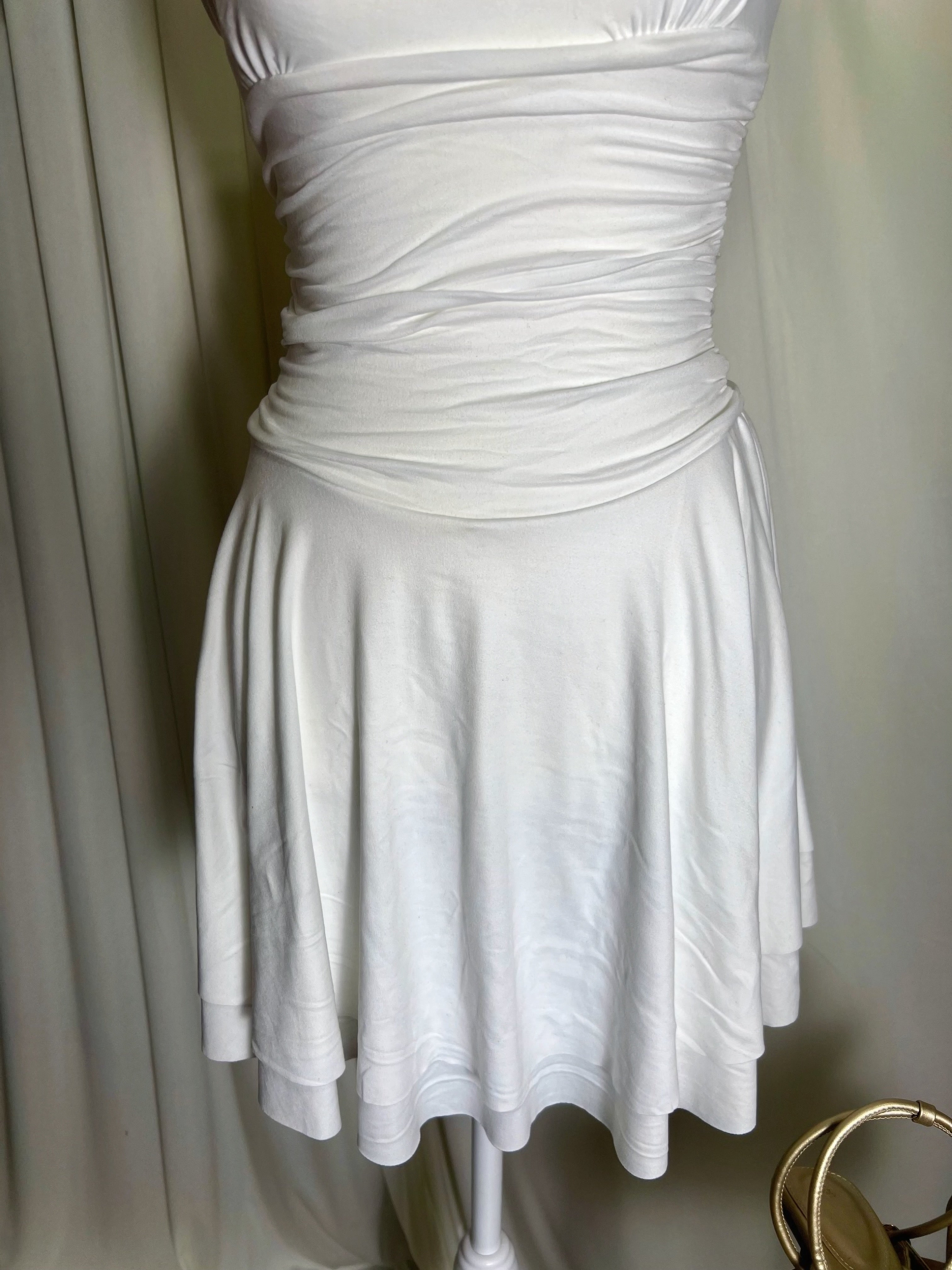 White double layer dress