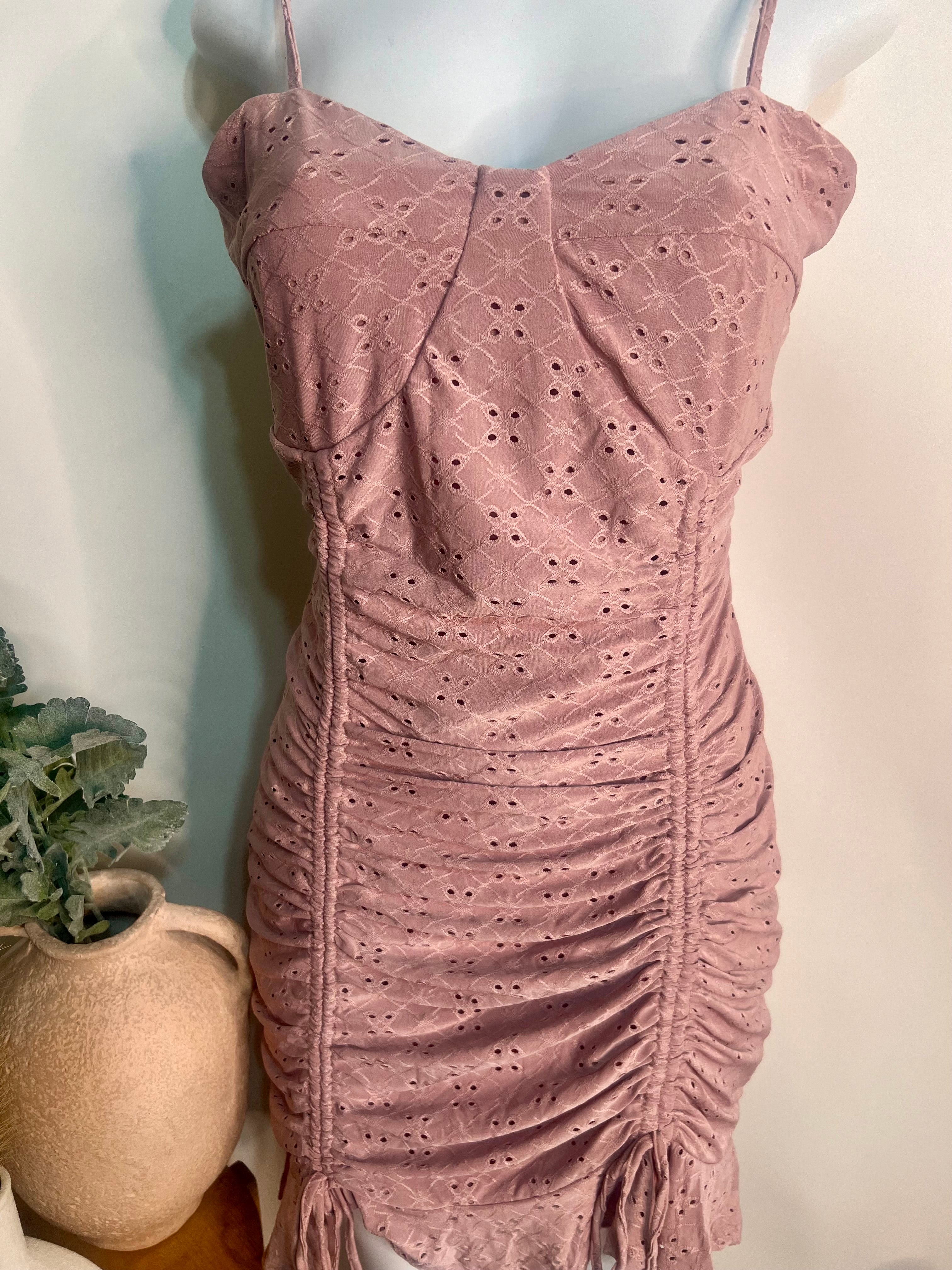 Pink lace dress