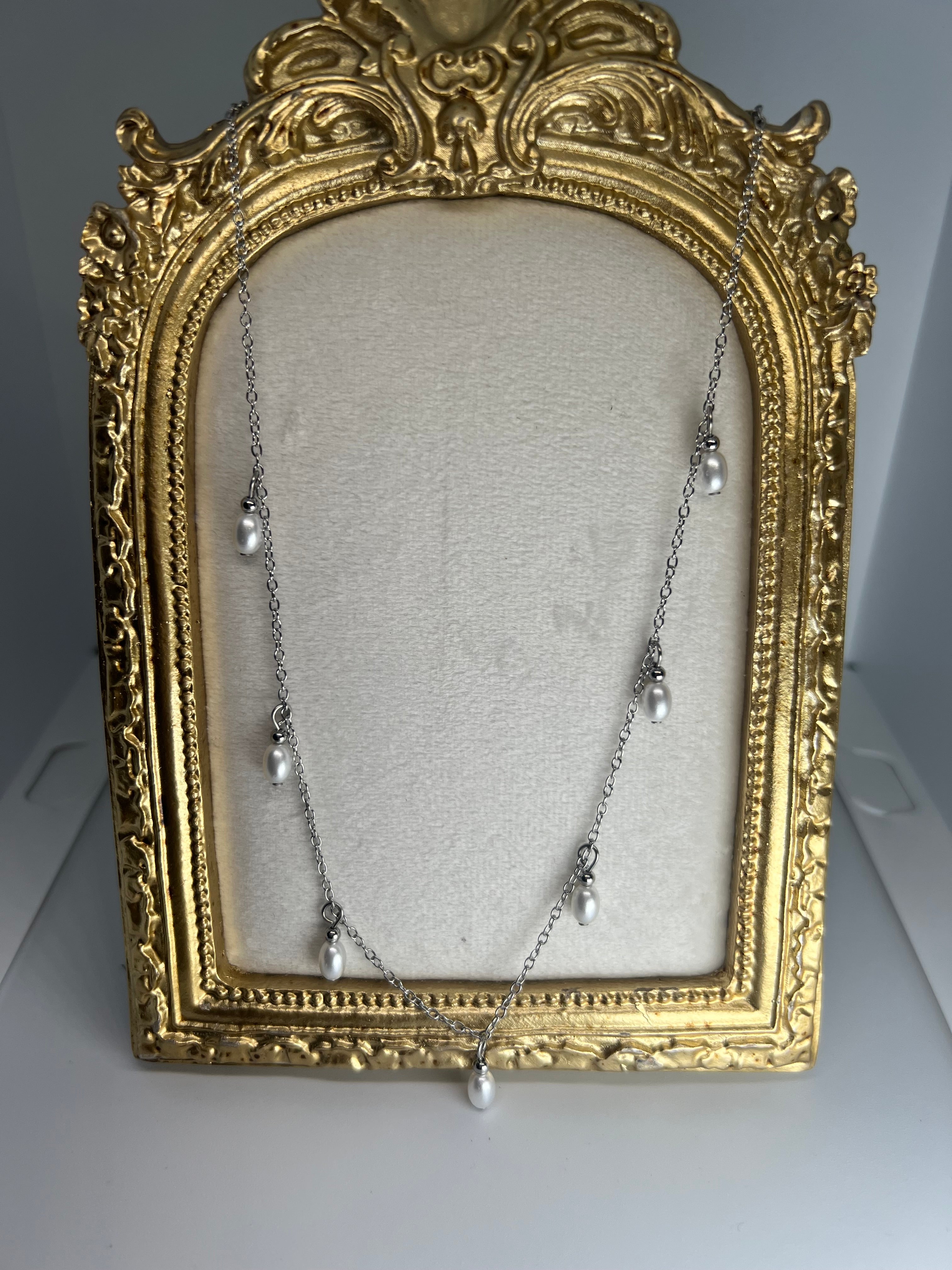 Pearl stainless steel necklace