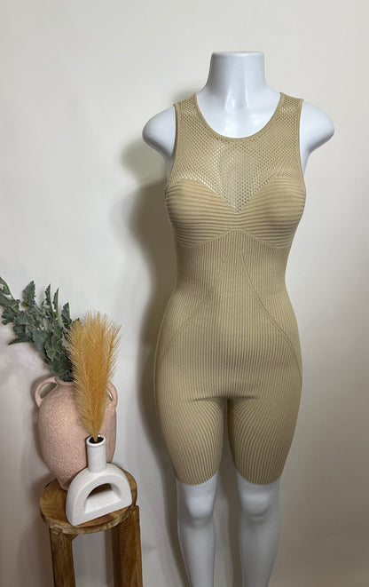 Biege mesh romper