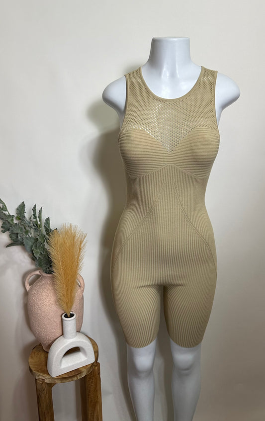 Biege mesh romper