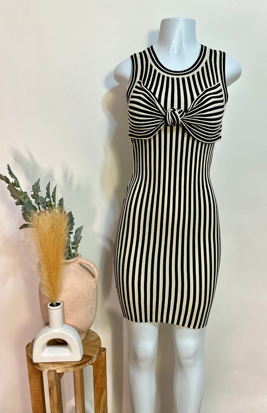Black stripe dress