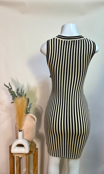 Black stripe dress