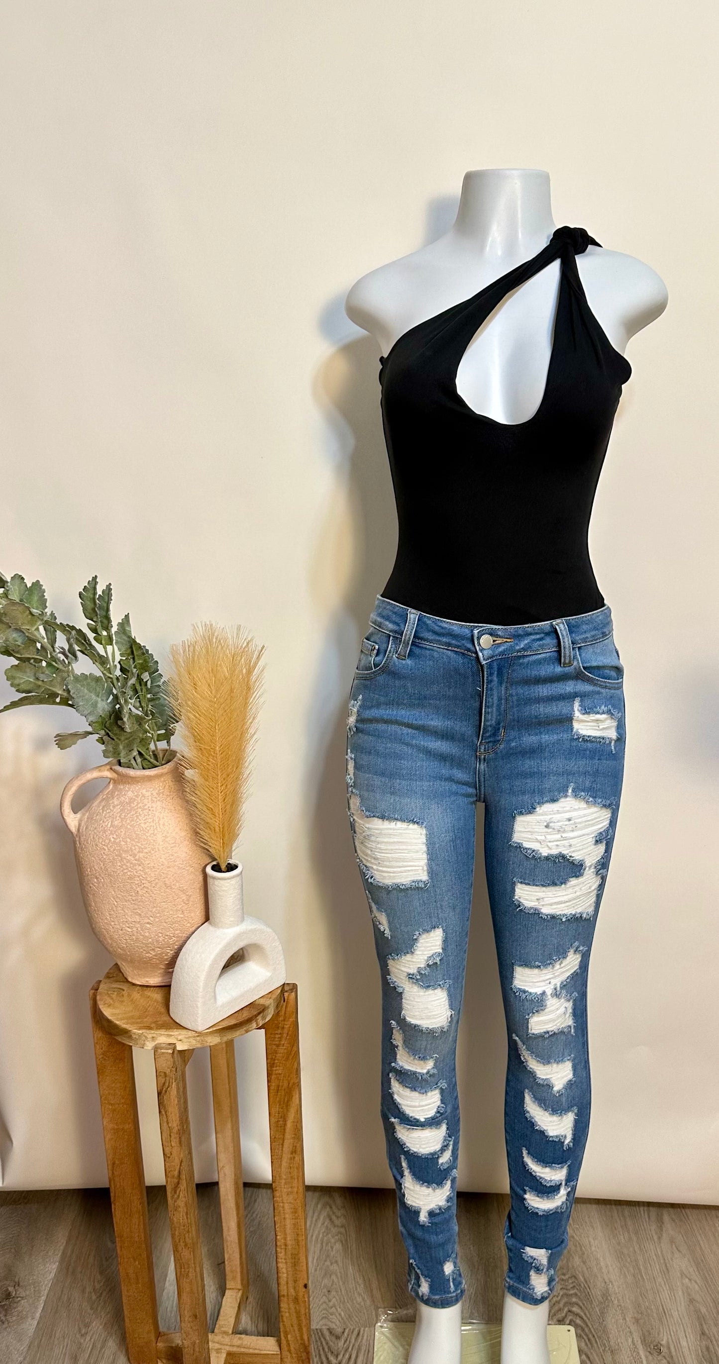 Black knot body suit