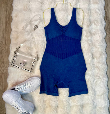 Snatching blue romper