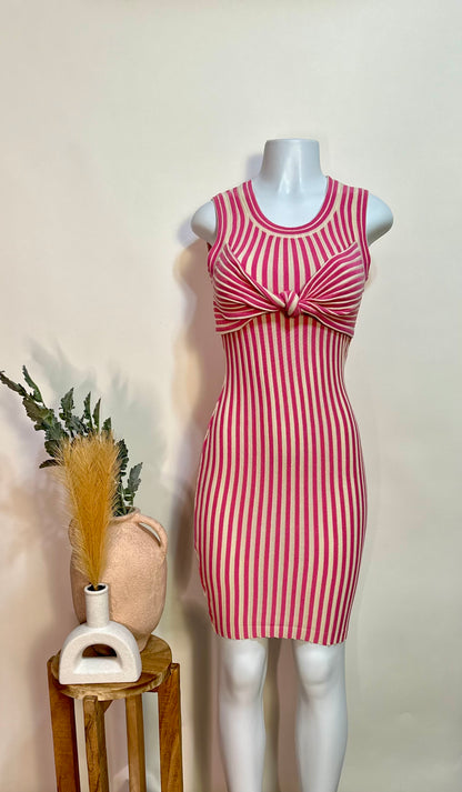 Pink stripe dress