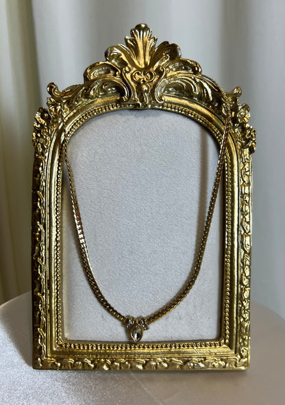 Gold tear drop necklace