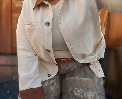 Cream brown jacket
