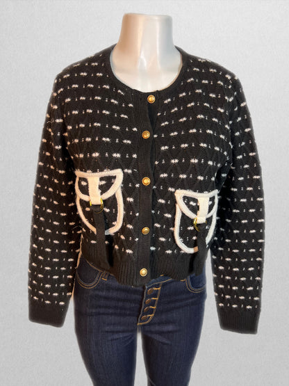 Black and white cardigan