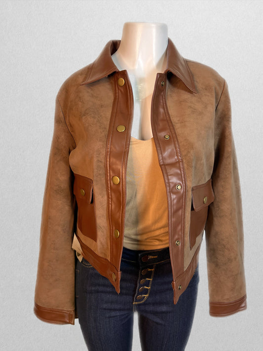 Brown suede jacket