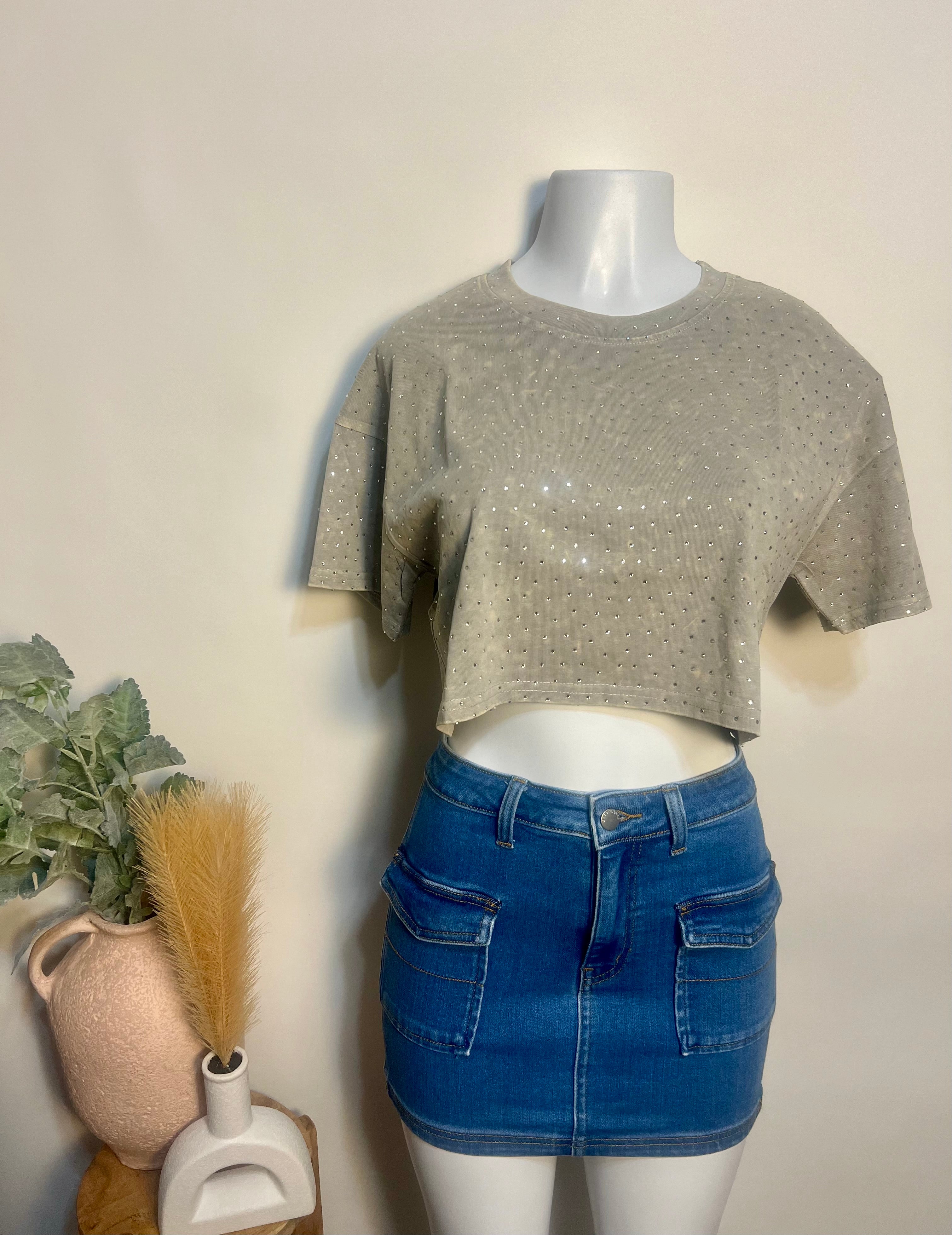 Bling gray t-shirt
