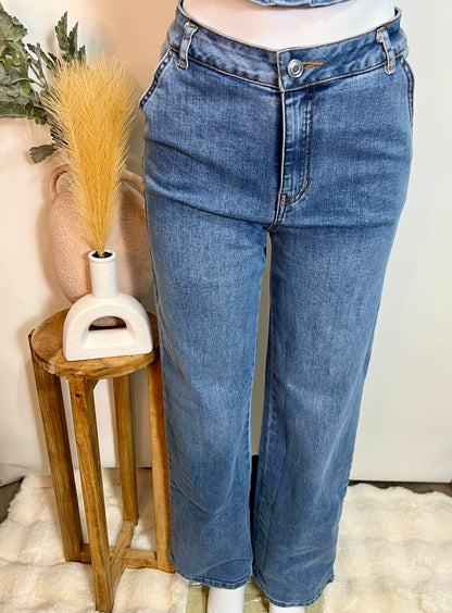 Denim bell bottom set