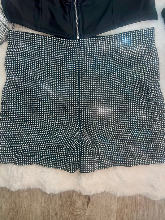 Rhinestone shorts