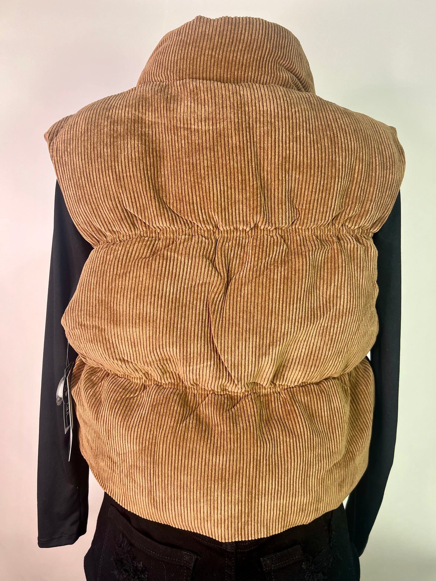 Camel puffer vest