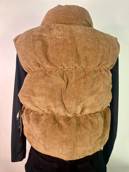 Camel puffer vest