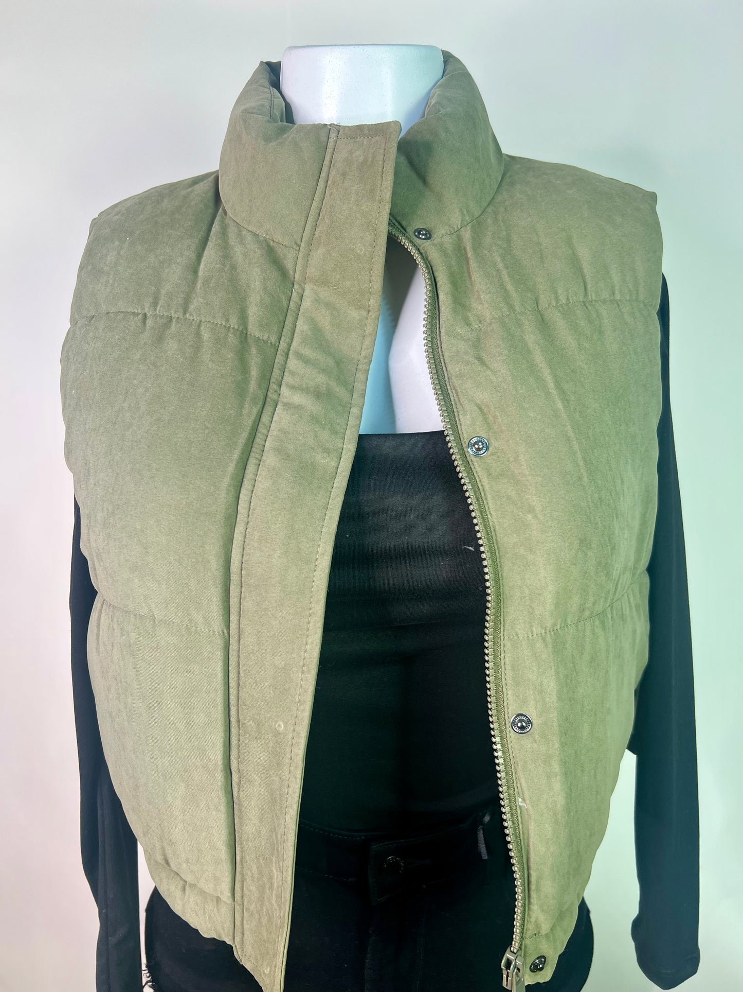 olive green vest