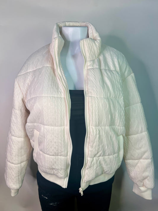 Cream puffer jacket