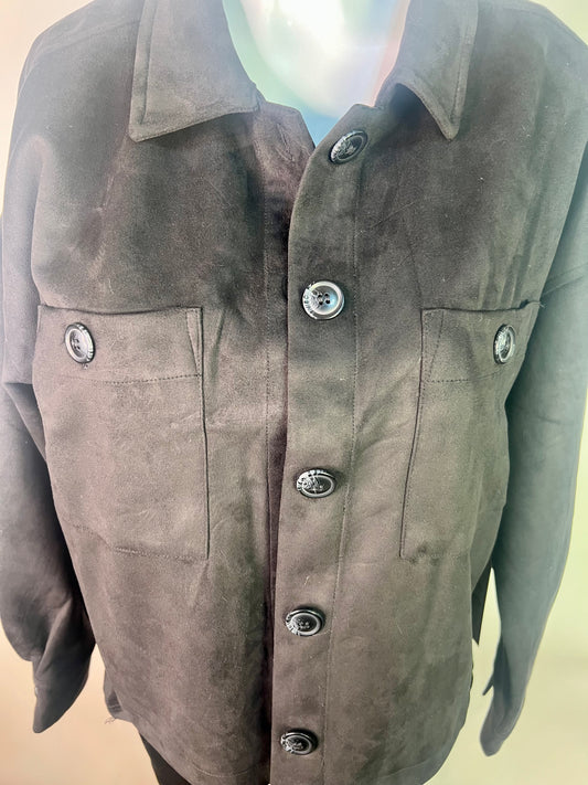 Black velvet crop jacket