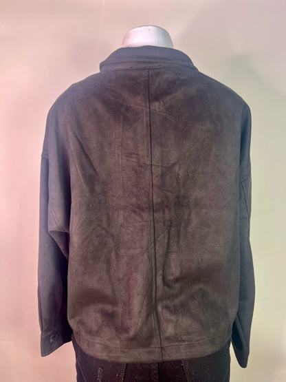 Black velvet crop jacket