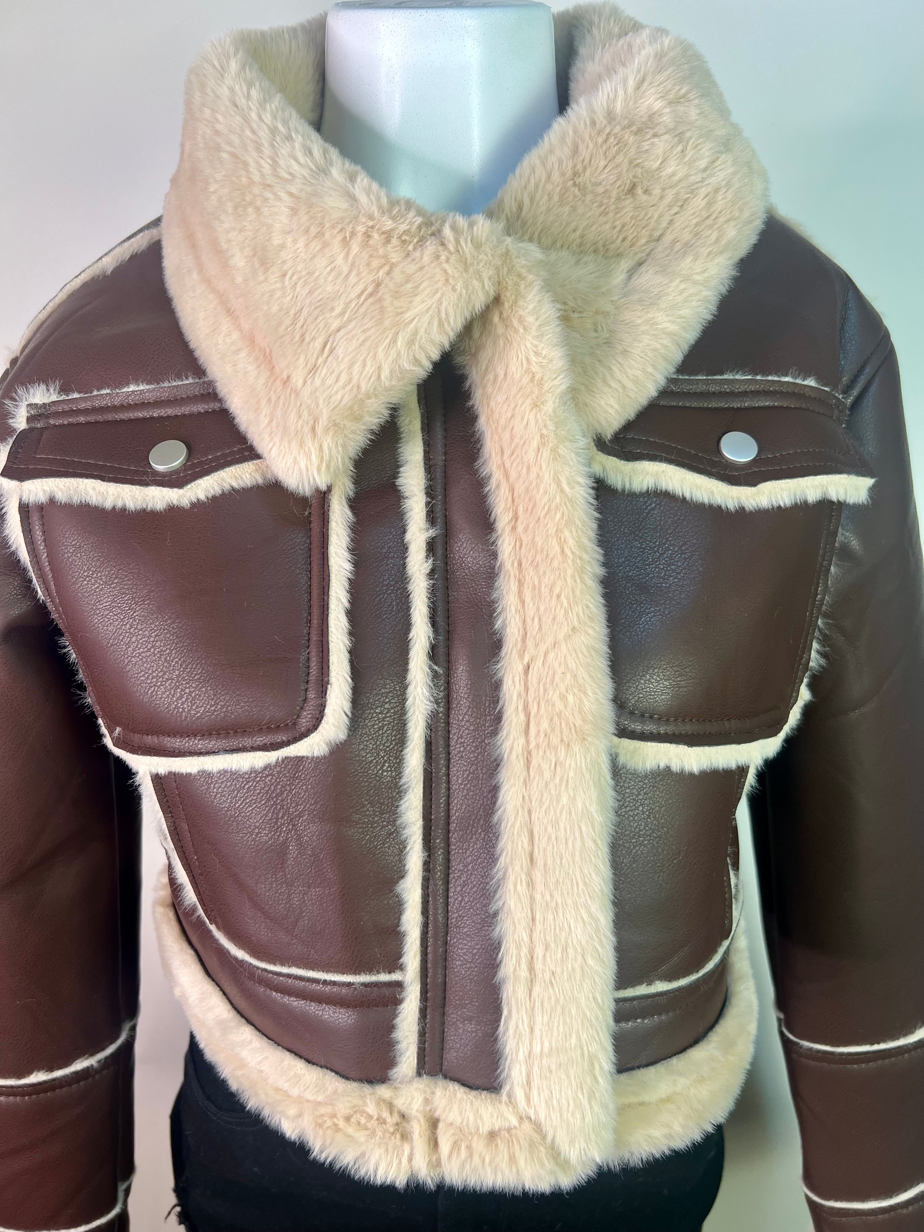 Brown furry jacket