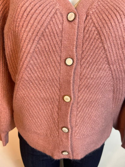 Rose pink cardigan