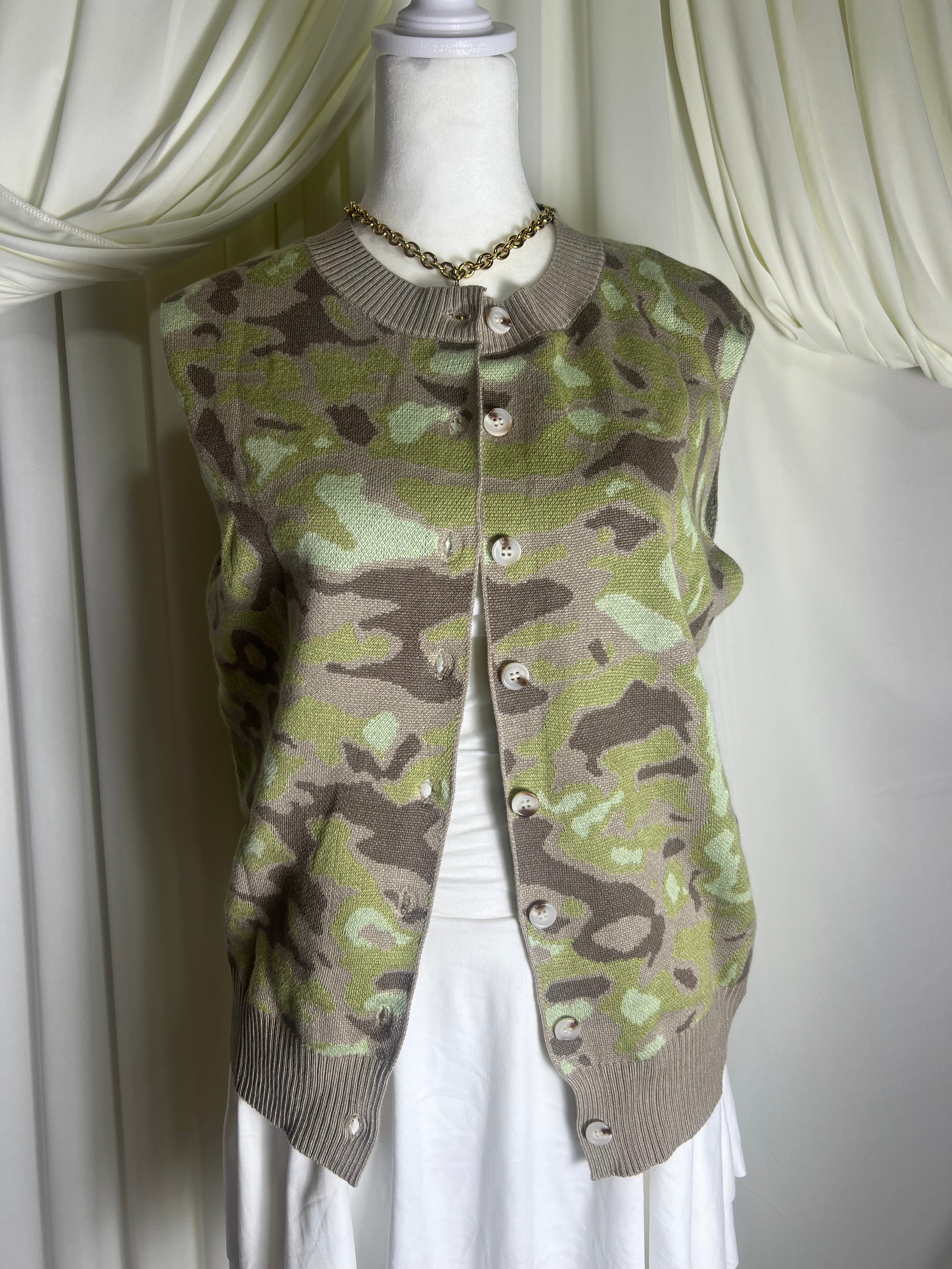 Camo green vest