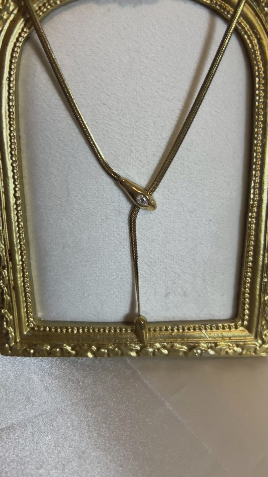 Gold snake necklace